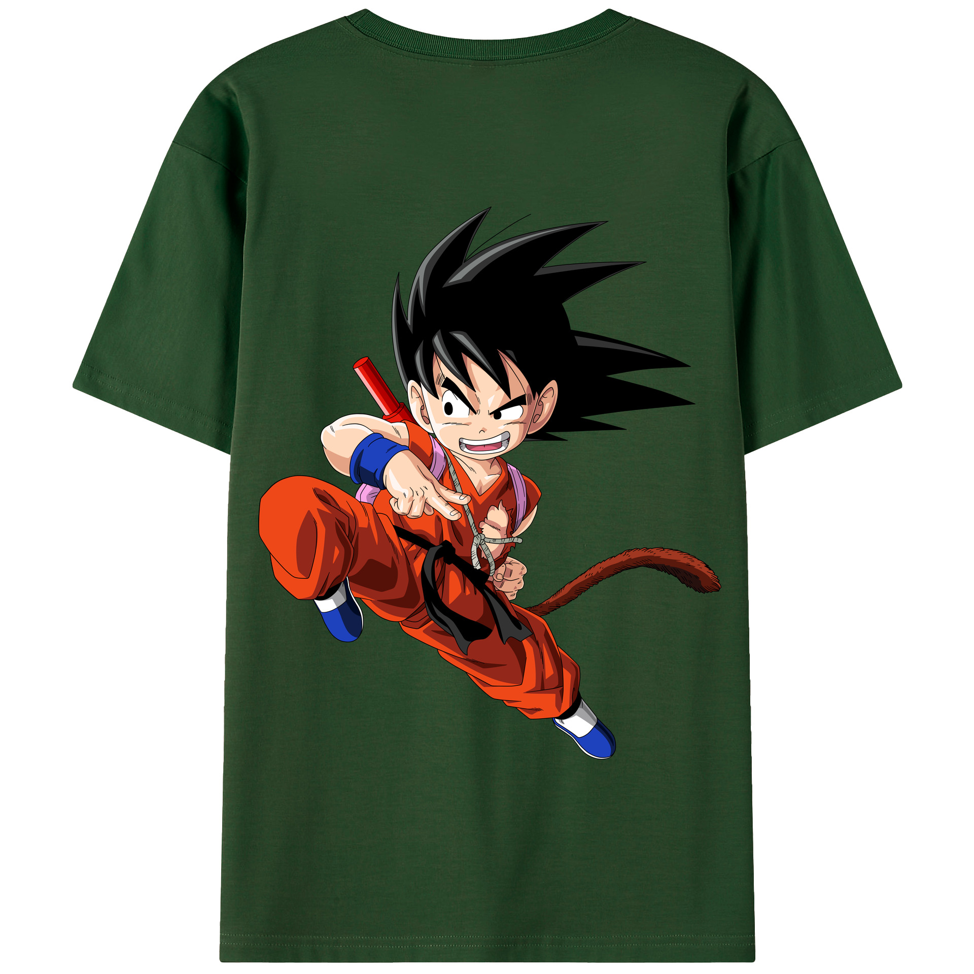 （画像用） ドラゴンボール 孫悟空（そん ごくう）Son Goku カカロット DRAGON BALL Kakarotto 綿100％半袖Tシャツ（背面プリント）